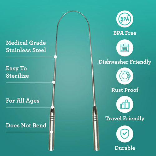 U Shaped Stainless Steel Tongue Scraper
